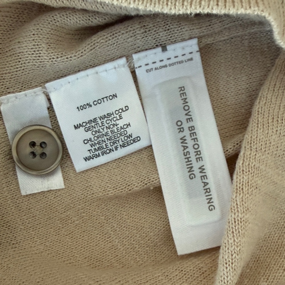 Women's Beige Cardigan Sweater - Picture 4 of 4